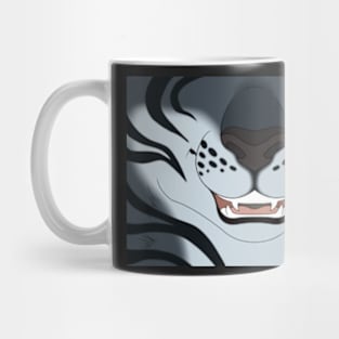 Dark and Silver Tiger Face Mug